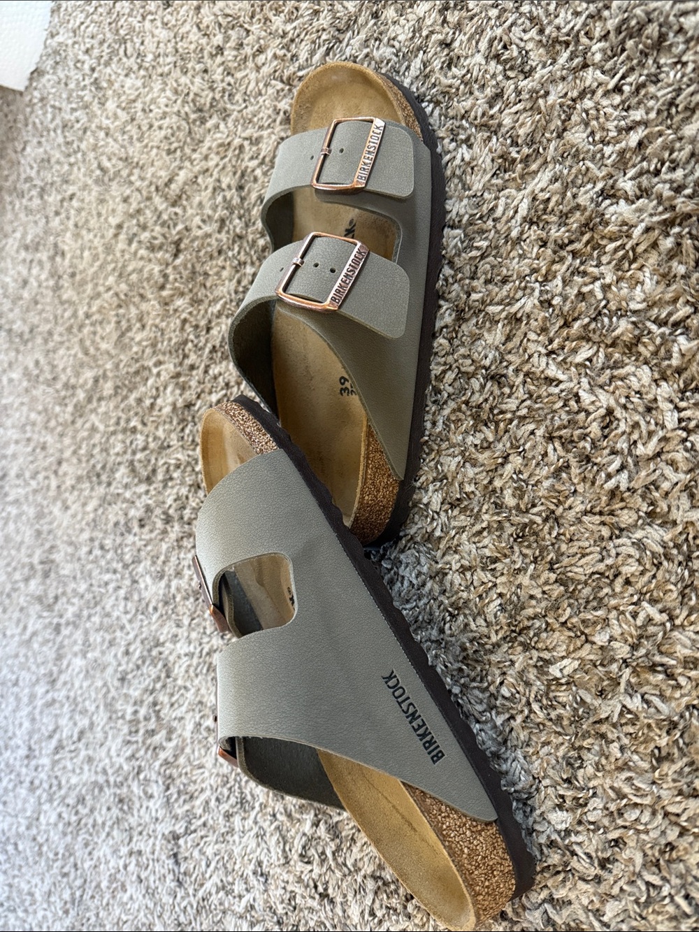 NWOT Birkenstock Arizona Two-Strap Sandals - Olive - Picture 5 of 5